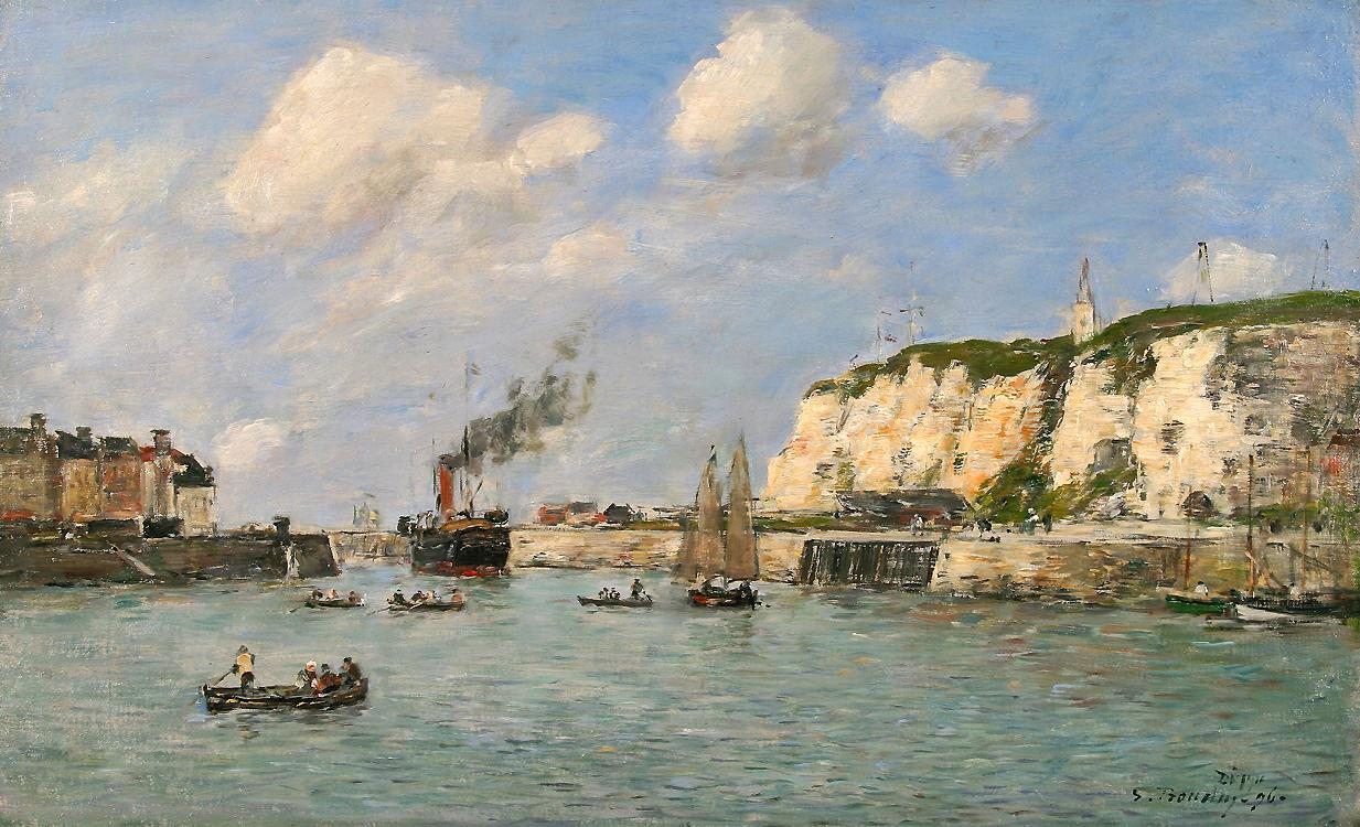 Eugene Boudin L'entree du port,Dieppe